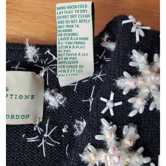 Please Read Design Options Philip‎ Jane Gordon XL Sweater Winter Snow Scene - Picture 4 of 11